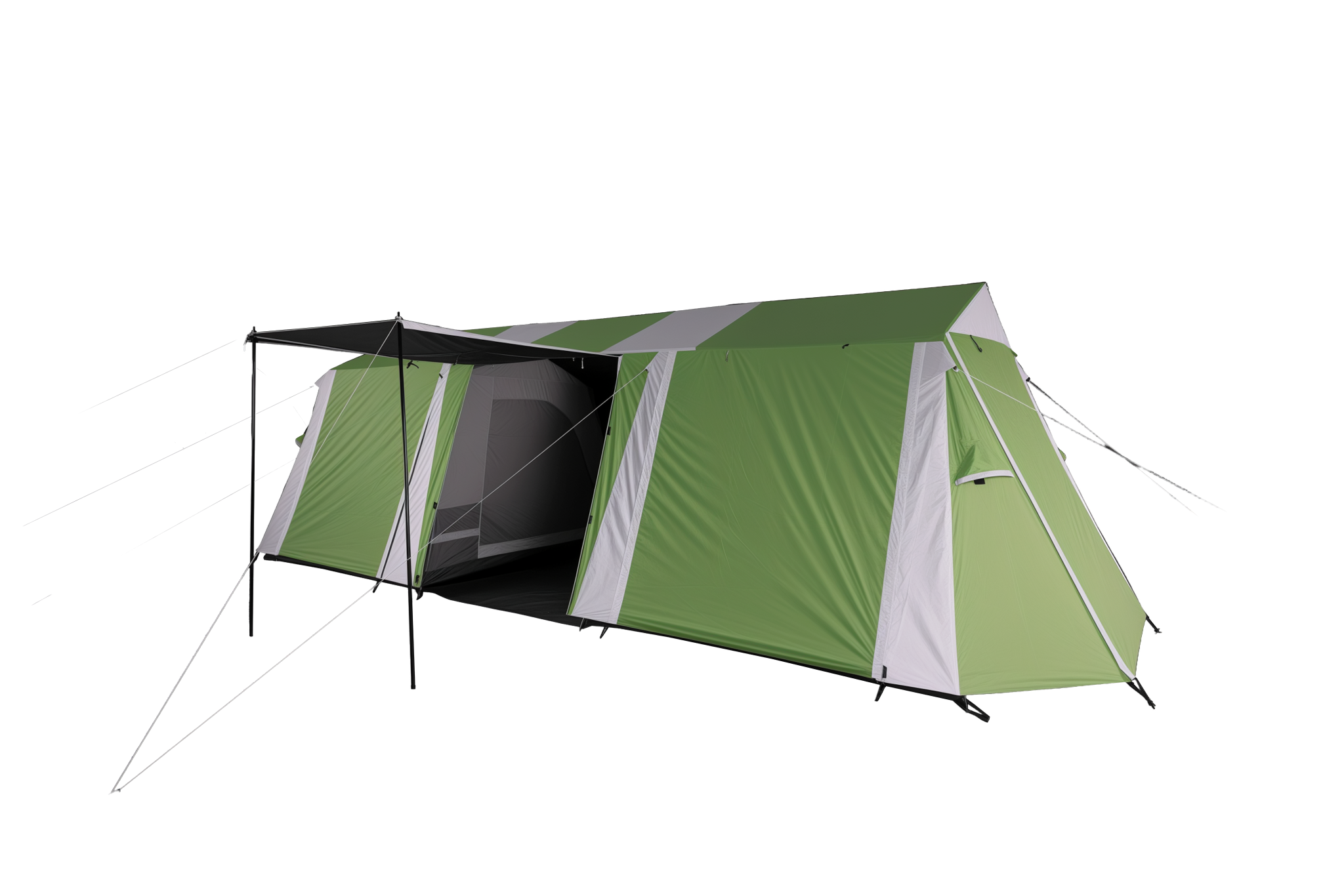 Spacious two room 8 person family tent interior