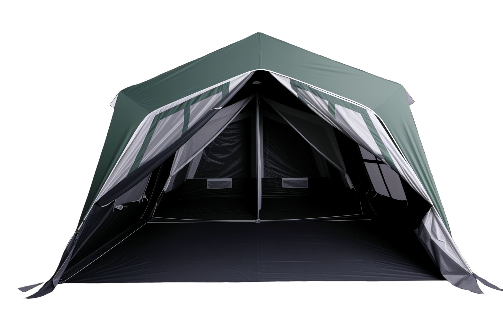 Large interior of 6 person family tent